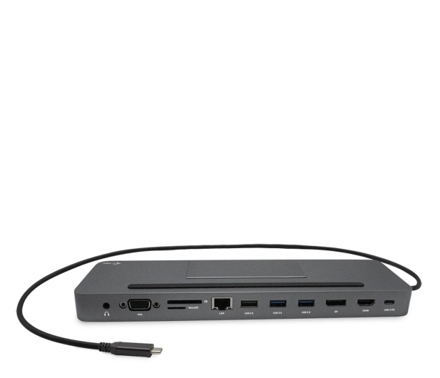 I-TEC USB-C Metal Ergonomic 4K 3x Display Dock PD 85W + Zasilacz C31FLATPRO100 - 1278578 - zdjęcie 2
